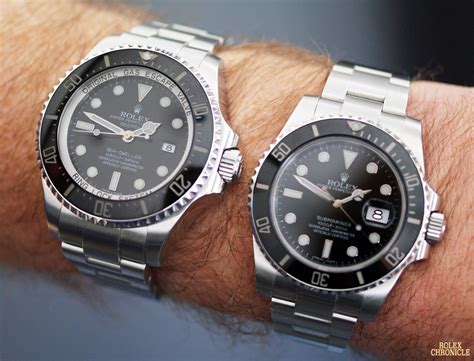 rolex submariner vs sea dweller thickness|rolex submariner deepsea.